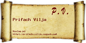 Prifach Vilja névjegykártya